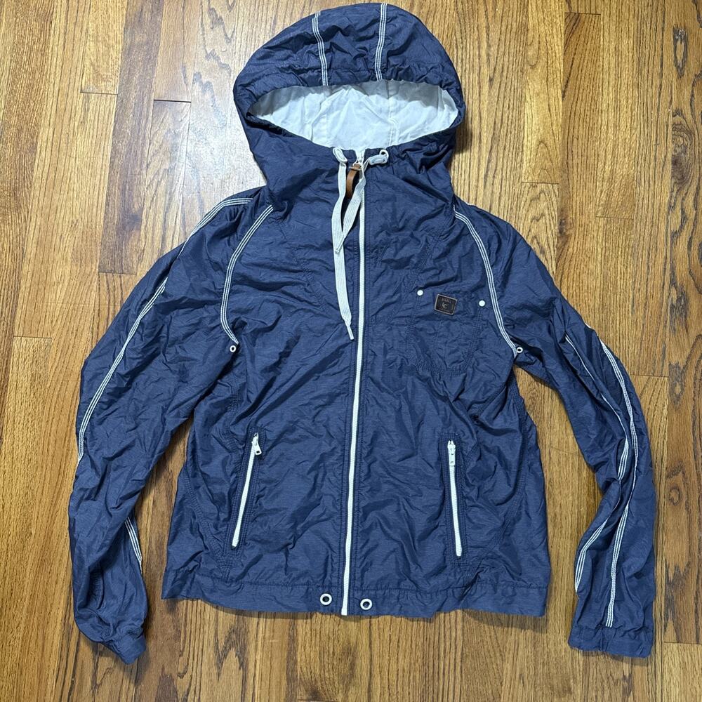 Diesel Men's Windbreaker Jacket Size L Hooded Full-zip C17